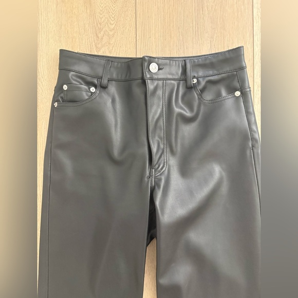 Zara Faux Leather pant black size 4 - Picture 7 of 7